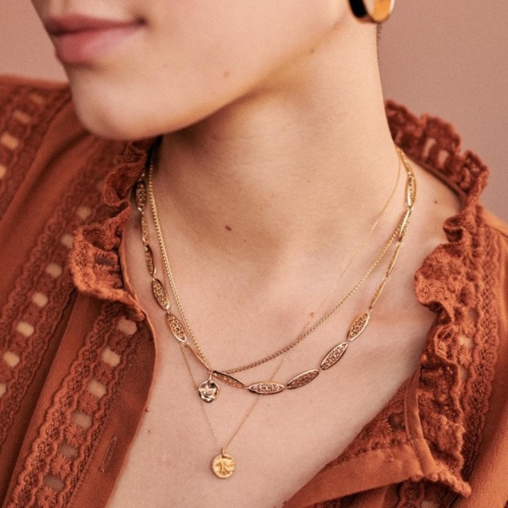 Sézane Colombe gold plated necklace